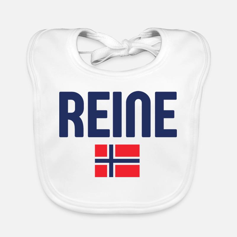 Conception du drapeau de la Reine-Norvège Bavoir bio Bébé