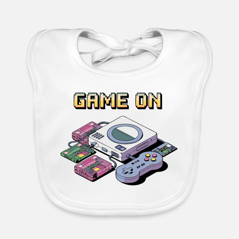 Conception de console de jeu rétro Bavoir bio Bébé