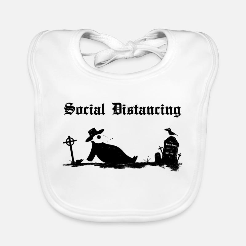Black Death Social Distancing Baby Bio-Lätzchen