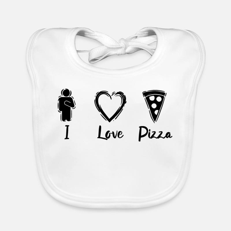 Ich mag Pizza Baby Bio-Lätzchen