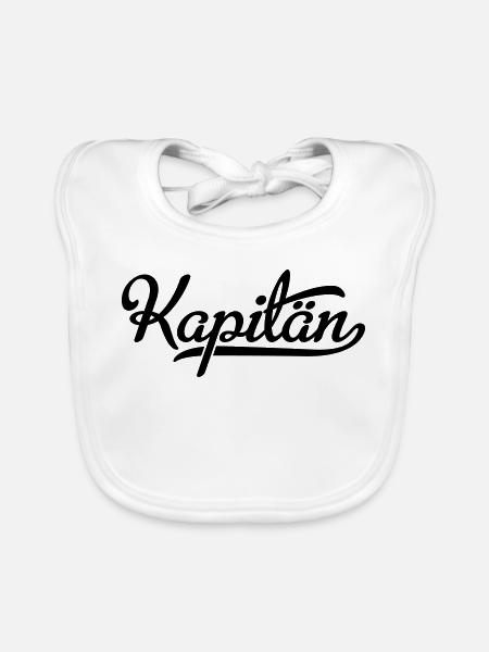 Kapitän - Baby Bio-Lätzchen - Weiß - Vorne