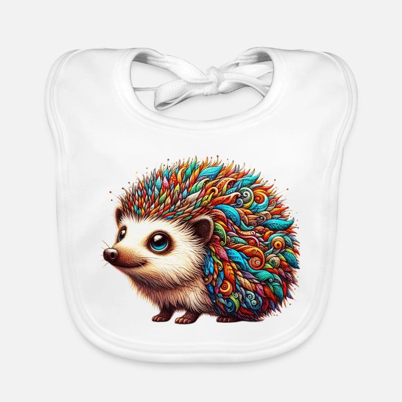 Igel - Baby Bio-Lätzchen - Weiß