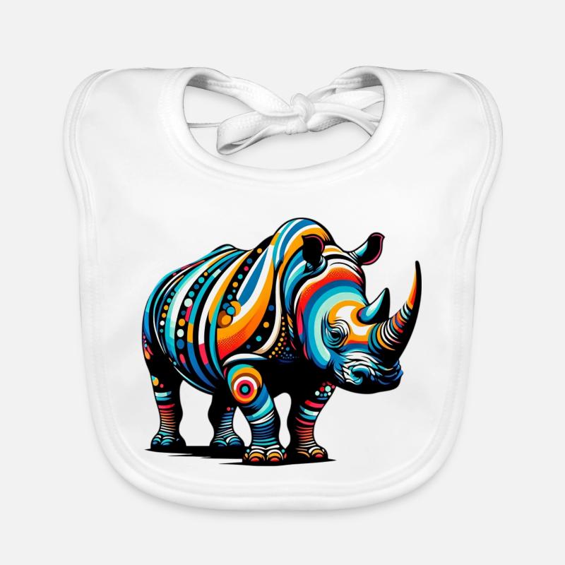 Rhinocéros Bavoir bio Bébé