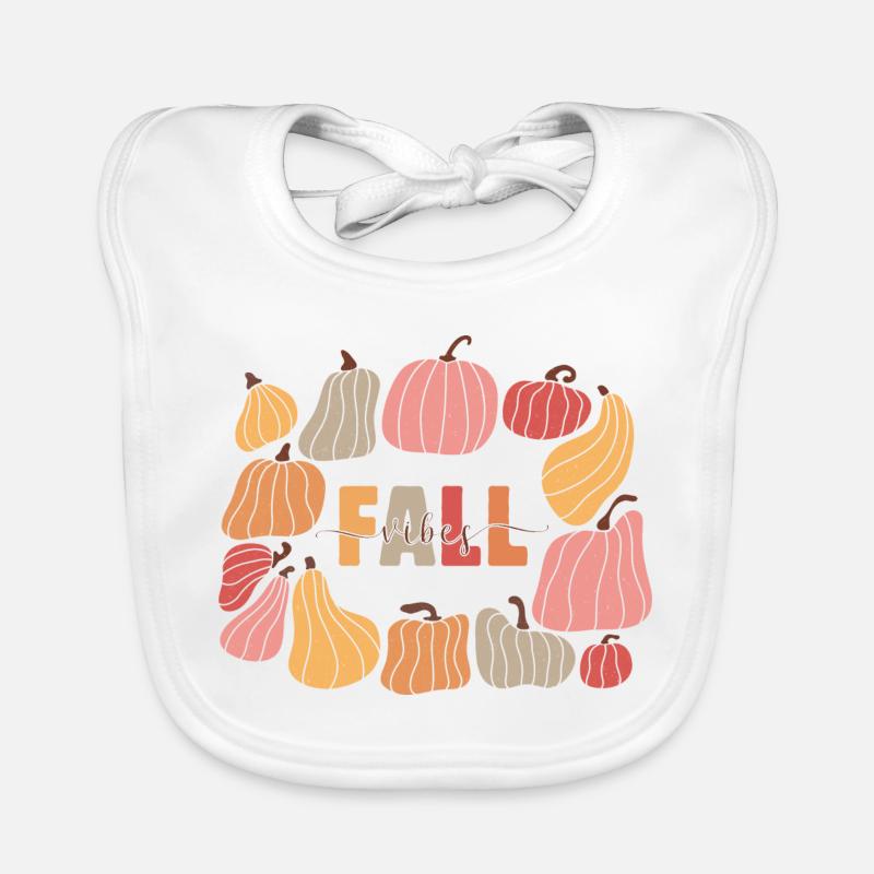 Fall Vibes Citrouilles Bavoir bio Bébé