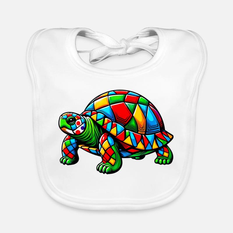 Harlekin-Schildkröte Baby Bio-Lätzchen