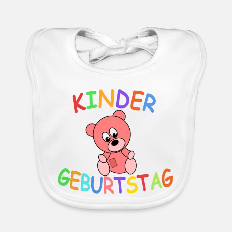 Kindergeburtstag mit Teddybär Baby Bio-Lätzchen