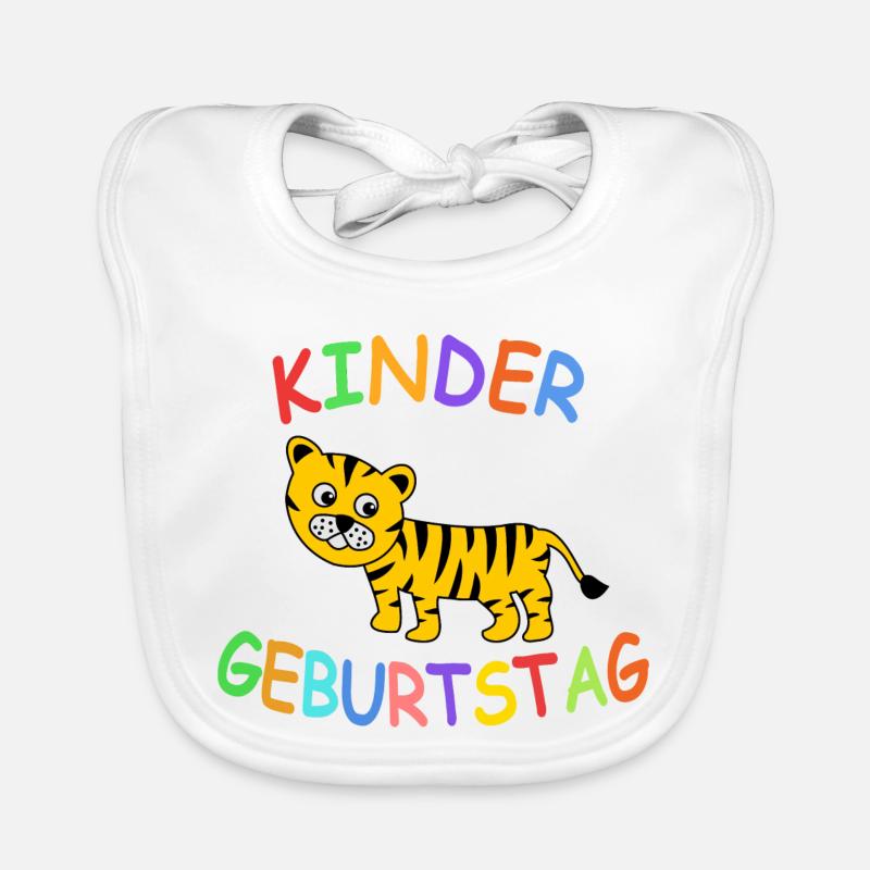 Kindergeburtstag mit Tiger Baby Bio-Lätzchen
