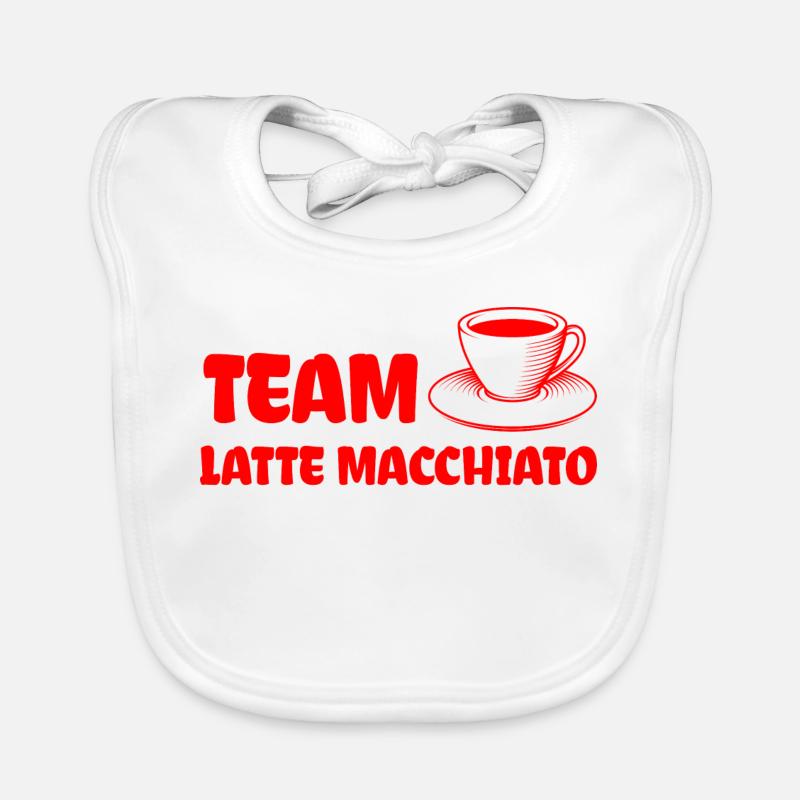 Team Latte macchiato Conception de café cool. Bavoir bio Bébé