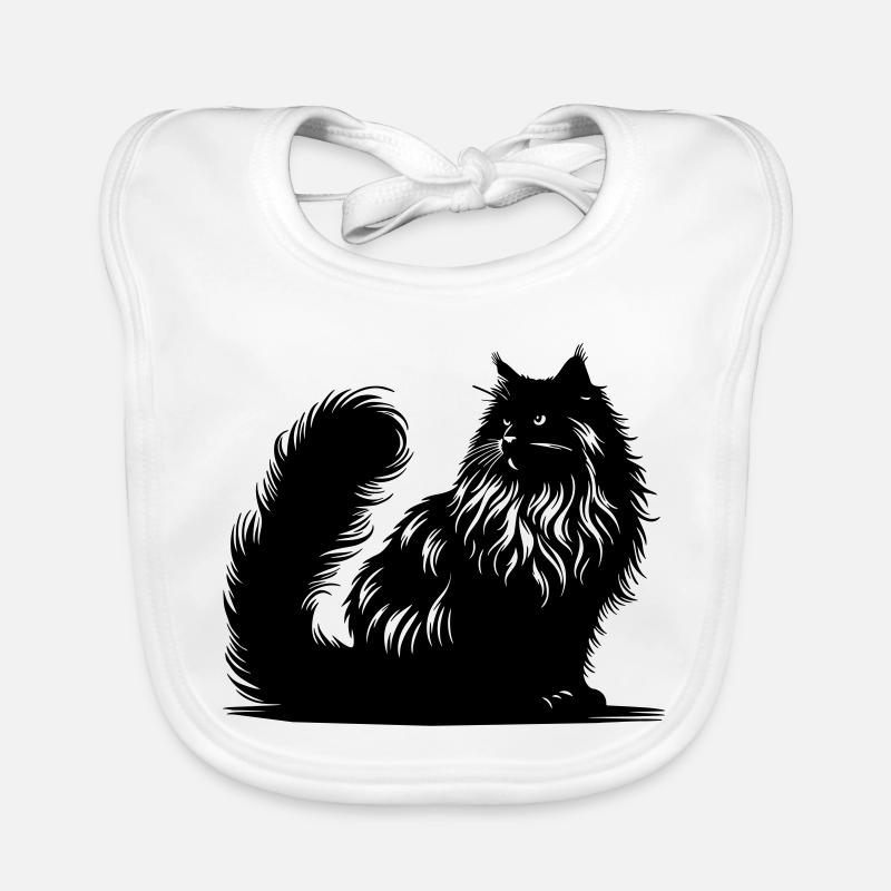 Chat des forêts norvégiennes Bavoir bio Bébé