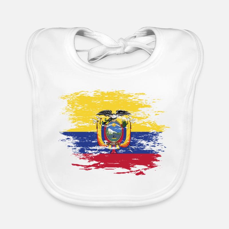 Ecuador Flagge used Baby Bio-Lätzchen