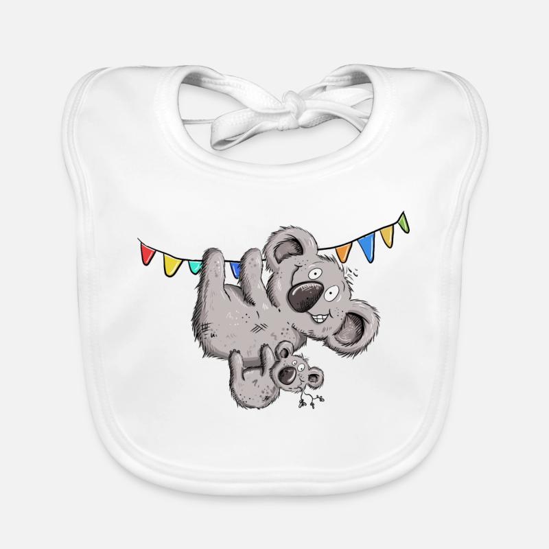 Drôle d’ours koala avec douche de bébé koala Bavoir bio Bébé
