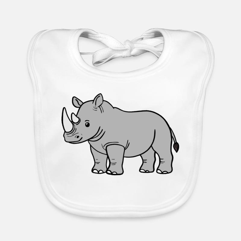 Nashorn Nashörner Baby Bio-Lätzchen