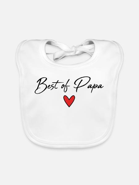 DAD. FATHER'S DAY. HAPPY FATHER'S DAY. HAPPY BIRTHDAY. - Organic Baby Bibs - white - Front