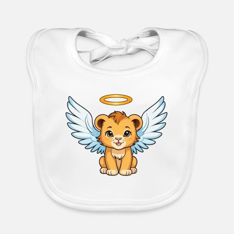 Lion ange aux ailes Bavoir bio Bébé
