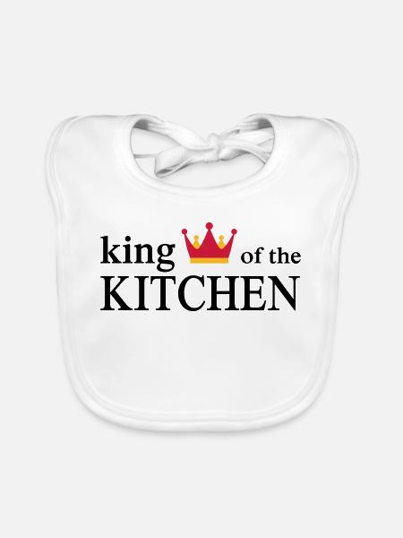 Funny cooking apron for men - Organic Baby Bibs - white - Front