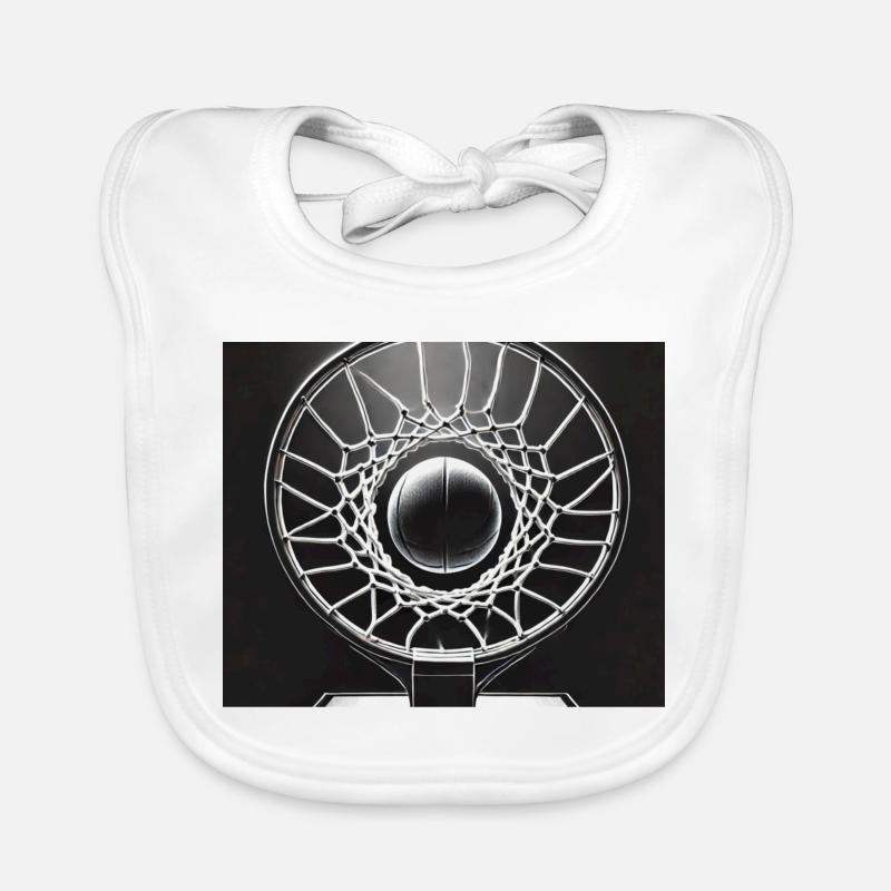 "Basketball Mouse Pad - Action and Precision" Organic Baby Bibs
