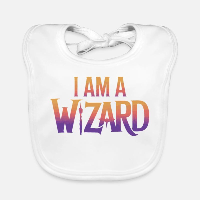 Ich bin ein Zauberer Textdesign Baby Bio-Lätzchen