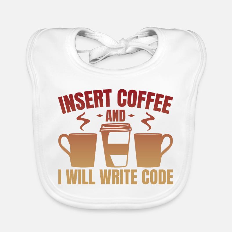Kaffee einwerfen und Code schreiben Baby Bio-Lätzchen
