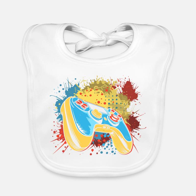 Gaming Graffiti Organic Baby Bibs