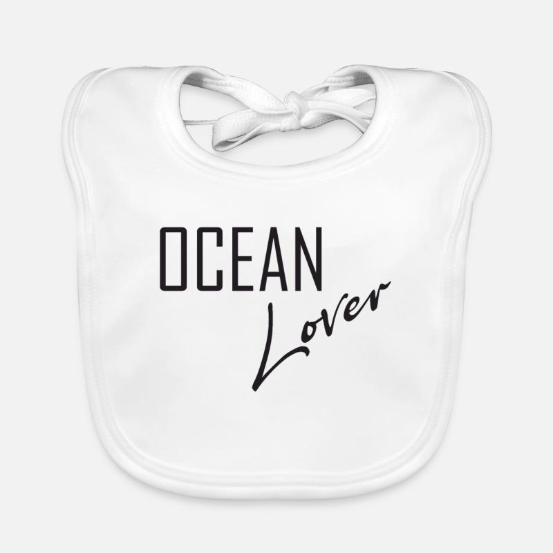 Ocean Lover - Baby Bio-Lätzchen - Weiß