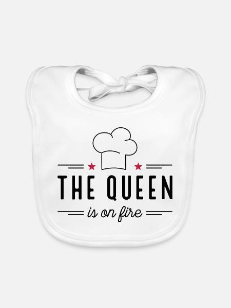 Weihnachtsgeschenke für Frauen - Baby Bio-Lätzchen - Weiß - Vorne