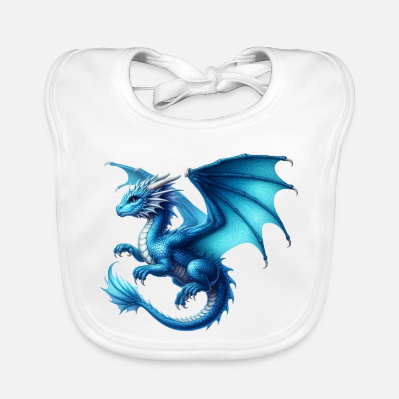 Drache - Baby Bio-Lätzchen - Weiß