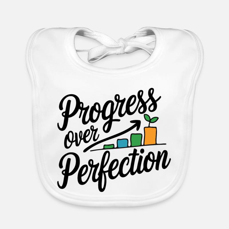 Progress Over Perfection Growth Chart Organic Baby Bibs