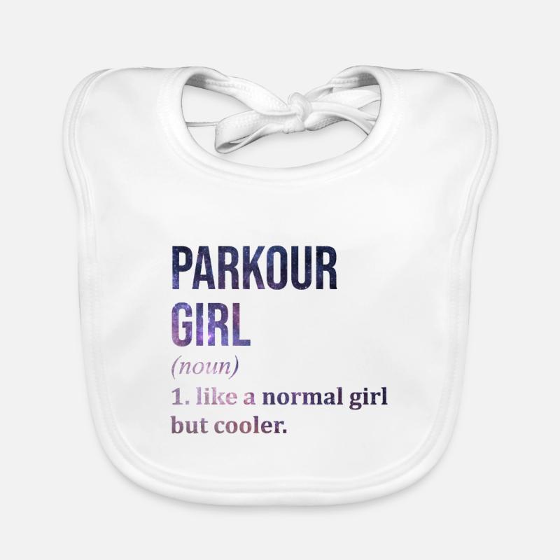 Parkour - Bavoir bio Bébé - blanc