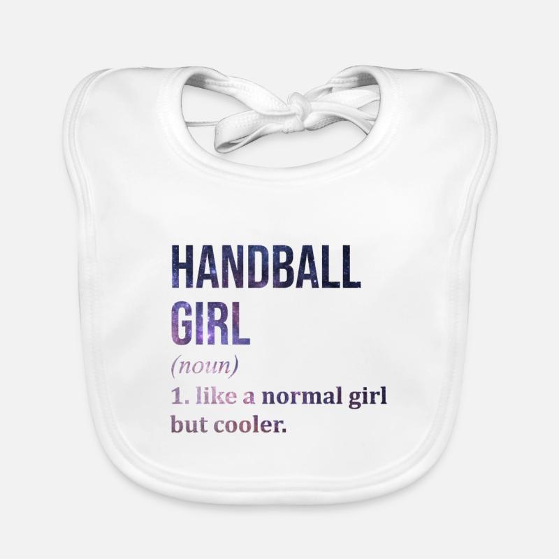 Handball - Baby Bio-Lätzchen - Weiß