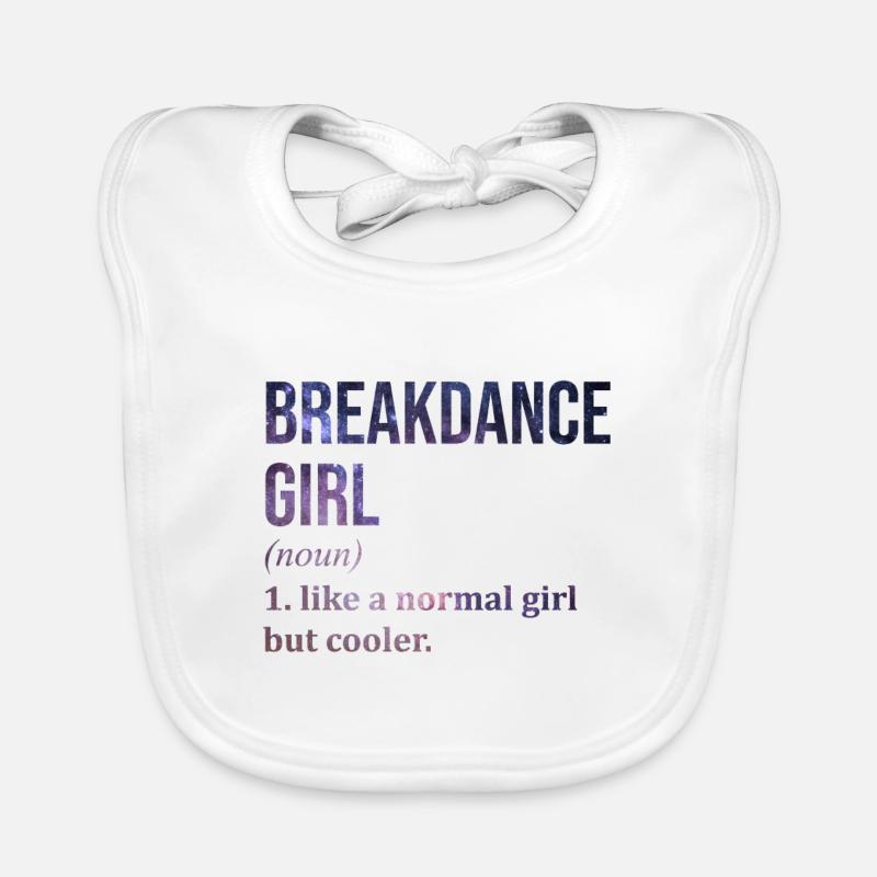 Breakdance - Baby Bio-Lätzchen - Weiß