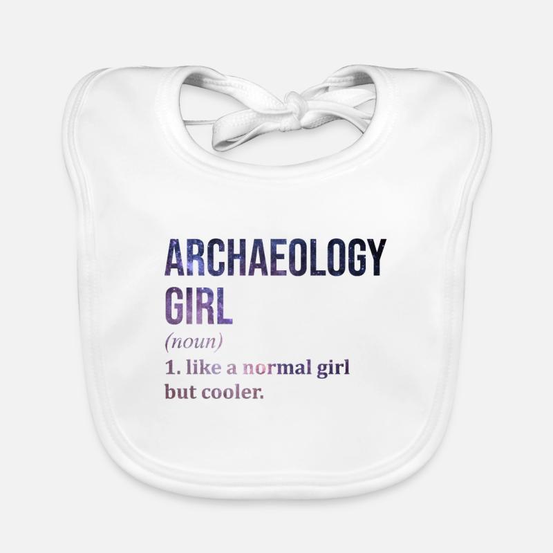 Archéologie - Bavoir bio Bébé - blanc