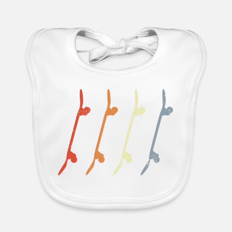 Skateboards Look Rétro Bavoir bio Bébé