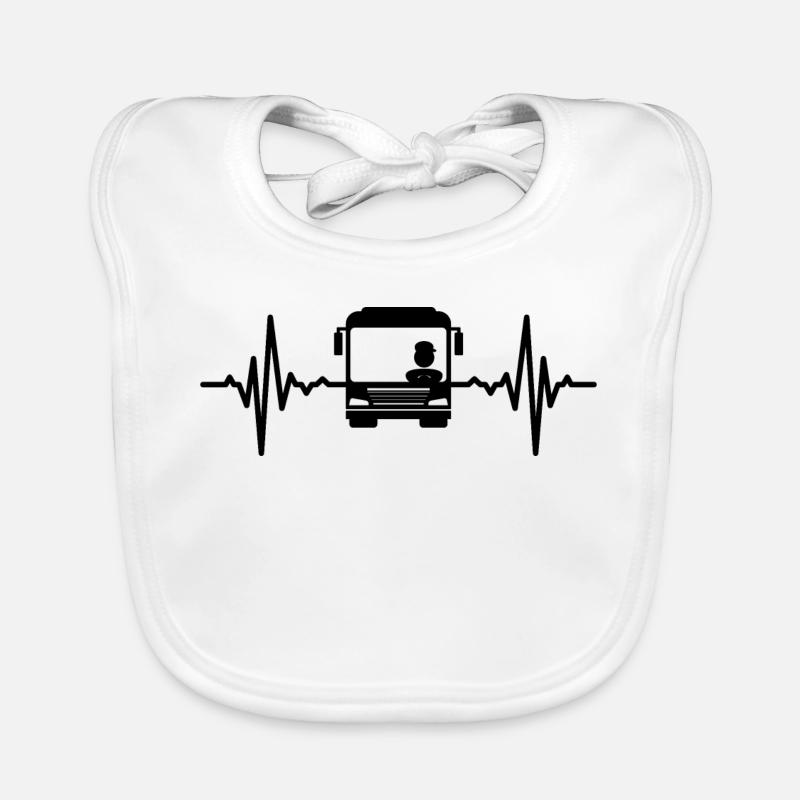 Busfahrer Herzschlag Baby Bio-Lätzchen