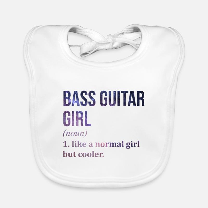 Bass Guitar Organic Baby Bibs