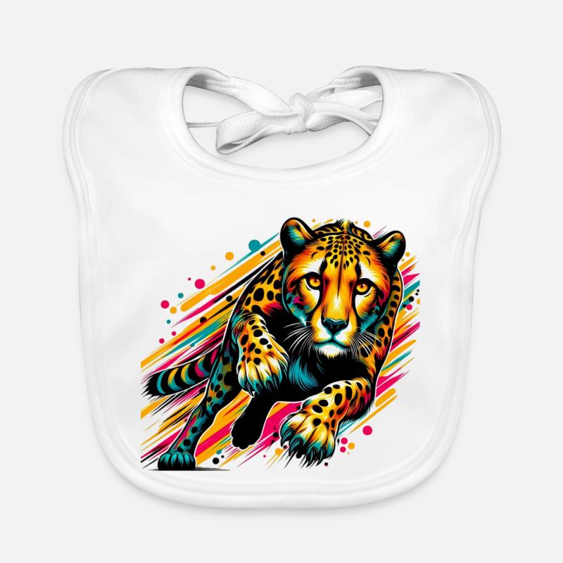 Cheetah Organic Baby Bibs