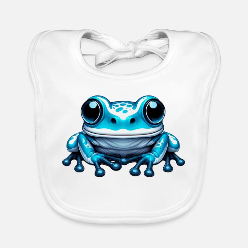 Frosch - Baby Bio-Lätzchen - Weiß
