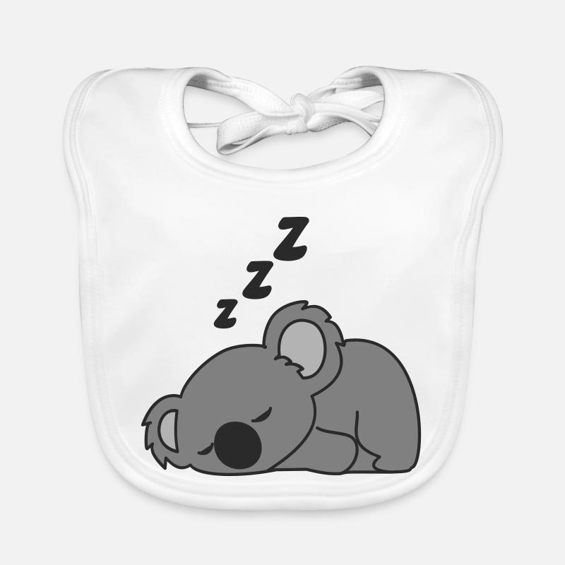 koala endormi - Bavoir bio Bébé - blanc