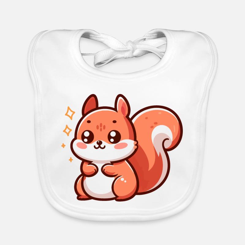 Mignon petit écureuil Bavoir bio Bébé
