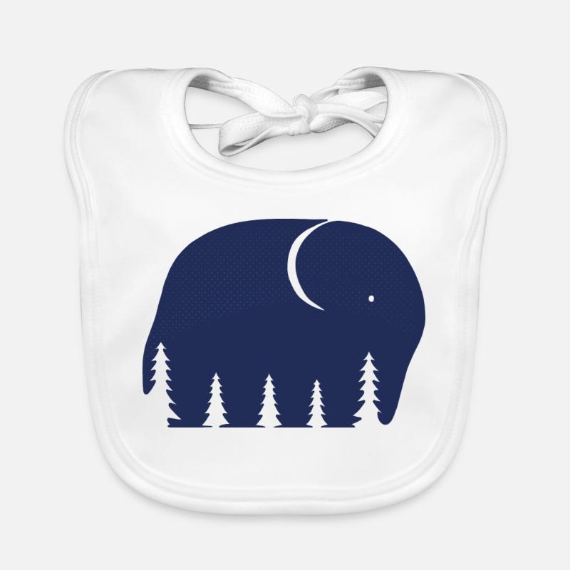 An elephant or a forest in this Fun Optical Illusi Organic Baby Bibs