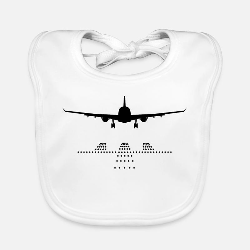 Airplane Runway Organic Baby Bibs