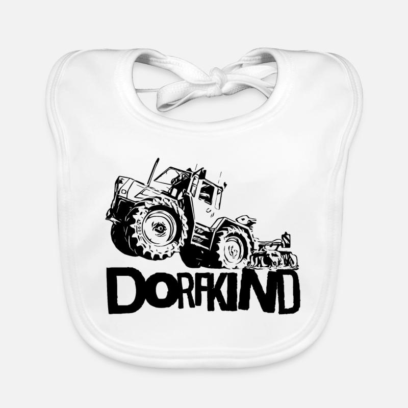 MB trac Dorfkind tractor takes off Organic Baby Bibs