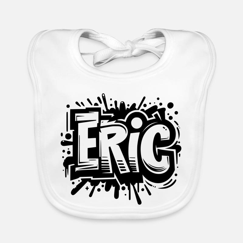 Eric Nom Prénom Graffiti Bavoir bio Bébé