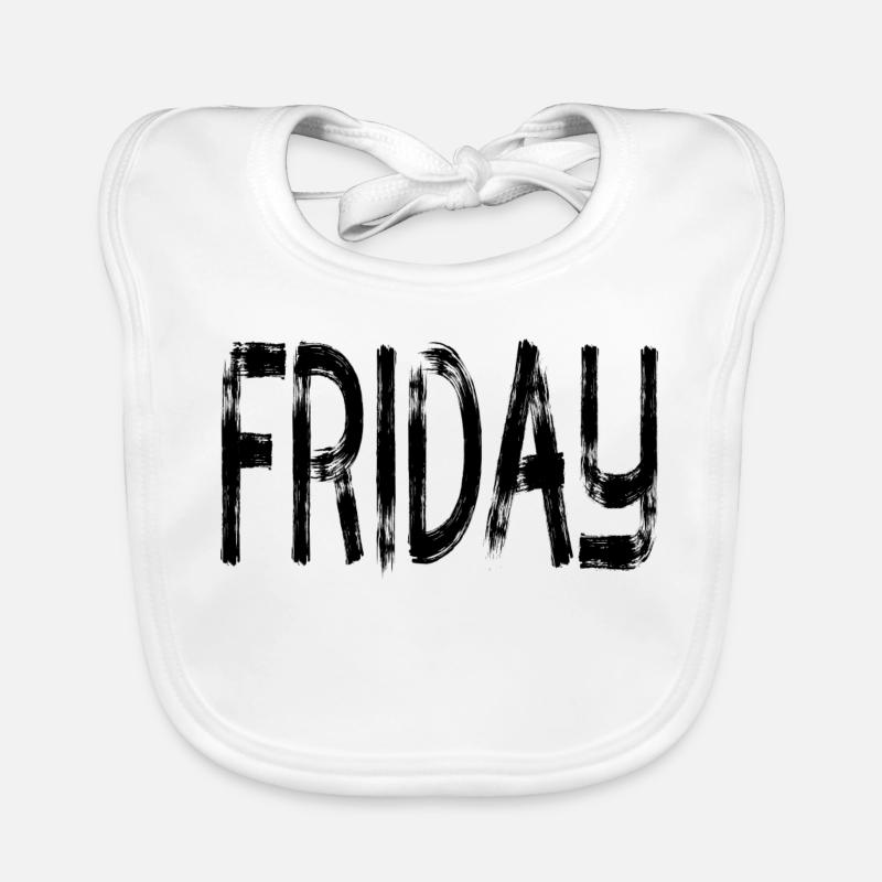 Friday Freitag Wochenende Baby Bio-Lätzchen