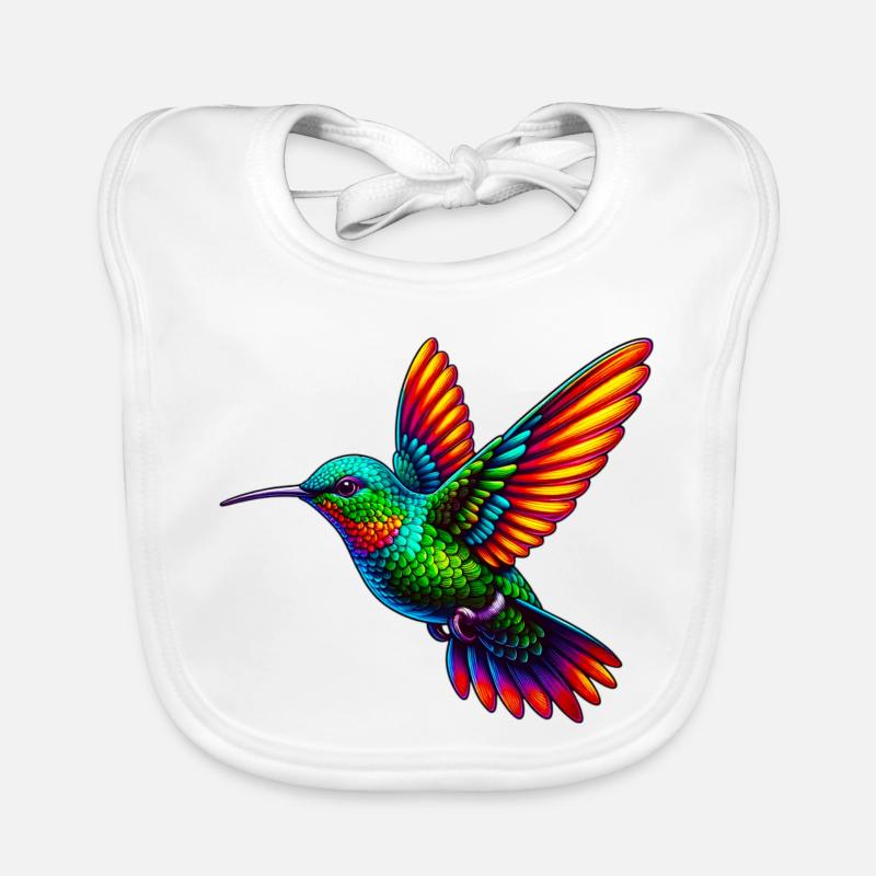 Kolibri - Baby Bio-Lätzchen - Weiß