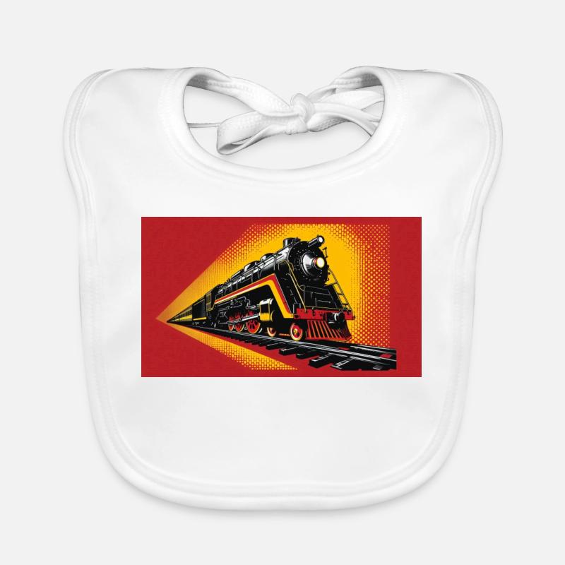 Train 1 2 Organic Baby Bibs