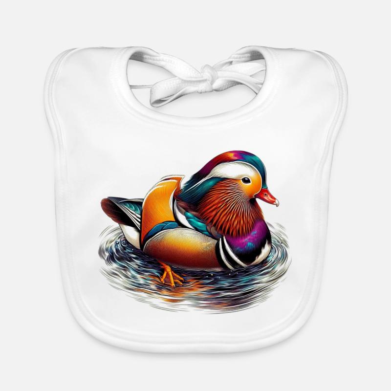 Canard mandarin Bavoir bio Bébé