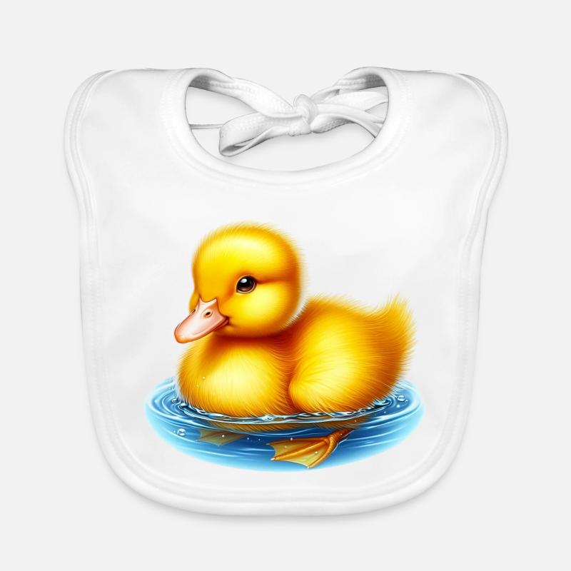 Duckling Duck Duck Duck Organic Baby Bibs
