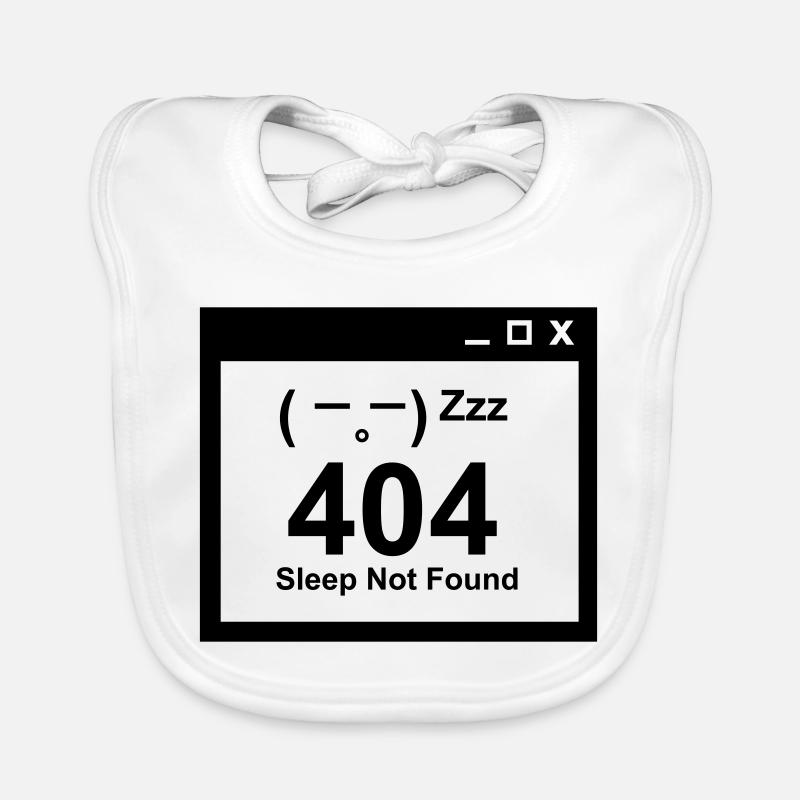 404 Sleep Not Found - Nerd Parents Design Bavoir bio Bébé