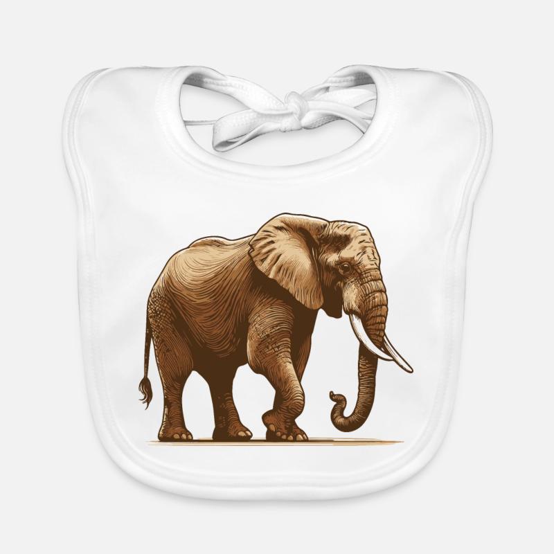 Elephant Organic Baby Bibs
