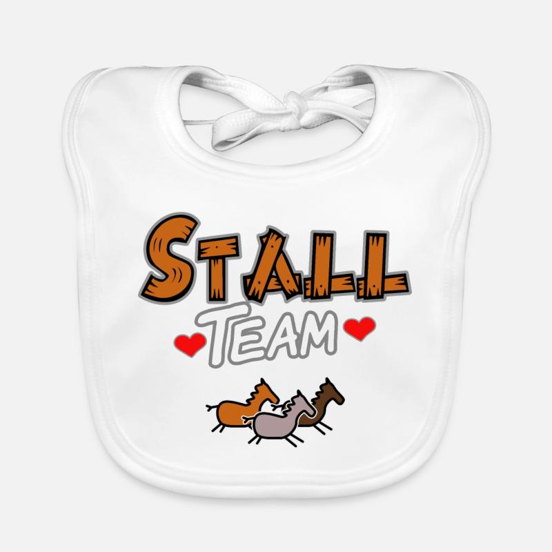 Team im Stall Pferde Baby Bio-Lätzchen